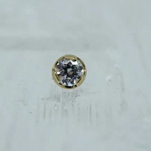 Anatometal 18kt yellow gold 3mm CZ threadless end